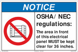 Notice/OSHA/NEC regulations Marker (FM172-) Notice/OSHA/NEC regulations Marker (FM172-)