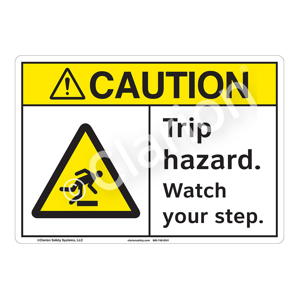 Trip Hazard Signs Clarion safety Systems