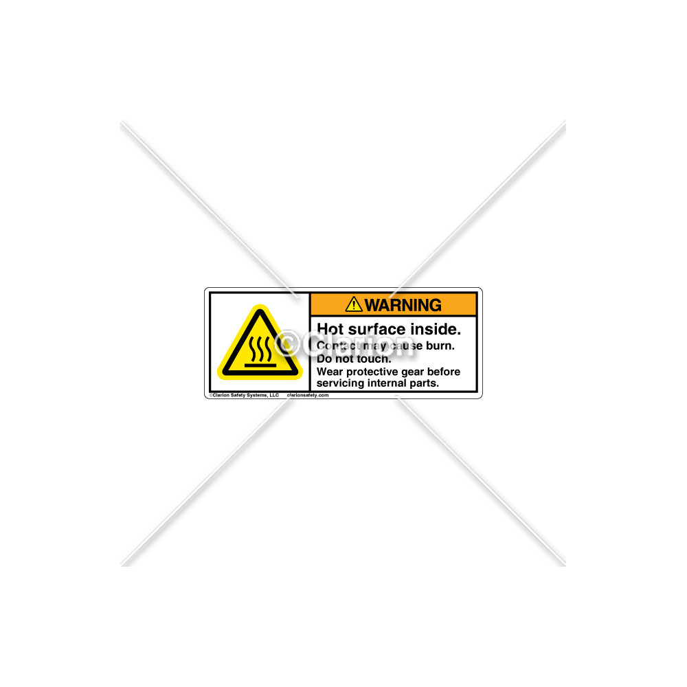 Warning Hot Surface Inside H6043 MZWHPI Label