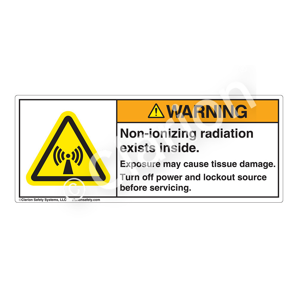 Radiation (UV, IR and RF) Labels Clarion Safety Systems