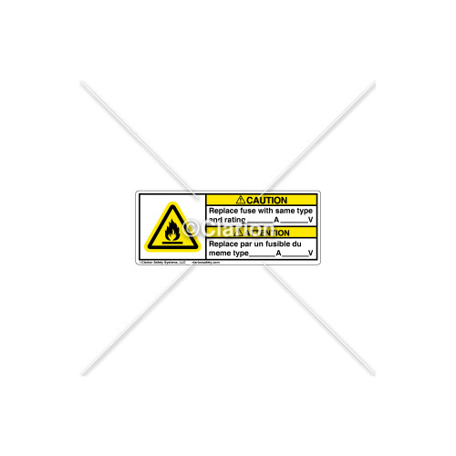 Caution/Replace Fuse Label (BFH6020-495CH2I)