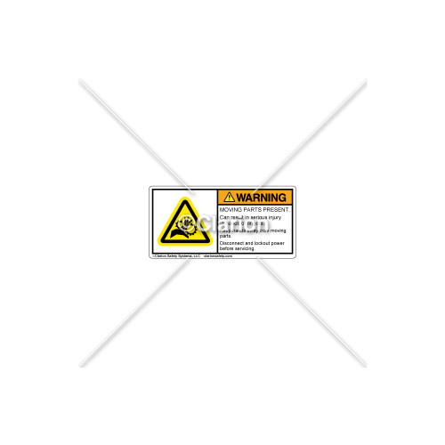 Warning/Moving Parts Label (H1014-430WHPL)