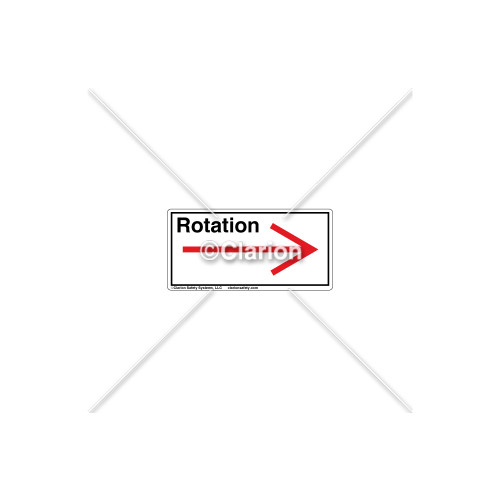 Straight Arrow/Right Rotation Label (7804-03HPL)