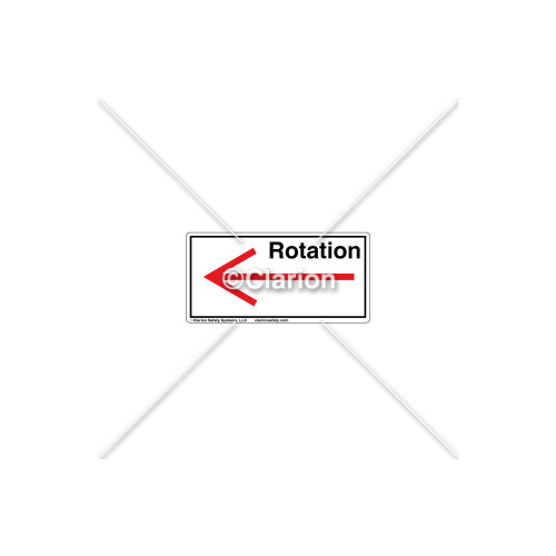 Straight Arrow/Left Rotation Label (7804-04HPL)