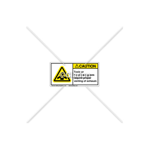 Caution/Toxic or Flammable Label (C8245-01)