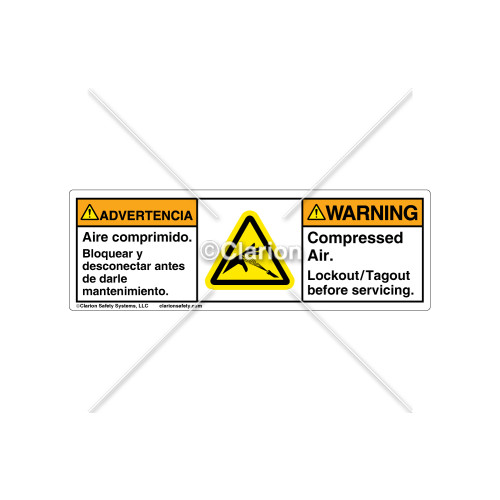 Warning/Compressed Air Label (C17168-08)