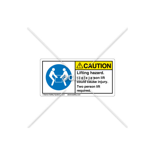 Caution/Lifting Hazard Label (H6147-564CHPK)