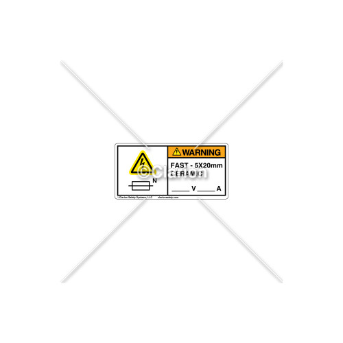 Warning/Fast-5X20 Mm Label (C7406-02) Warning/Fast-5X20 Mm Label (C7406-02)