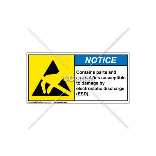 Notice/Contains Parts Label (H6131-382NHBL)