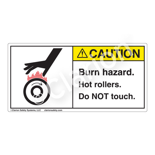 Caution/Burn Hazard Label (1032-JKCHT)