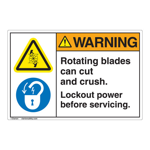 Warning/Rotating Blades Label (EMC 26 ) )
