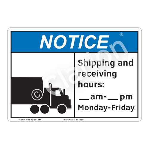 Notice Shipping Sign (F1139-) Notice Shipping Sign (F1139-)