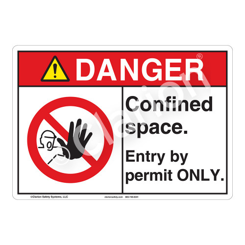 Danger Confined Space Sign (F1143-)