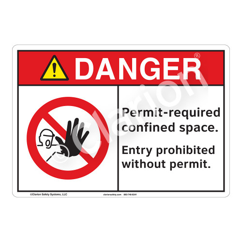Danger Permit Required Sign (F1144-) Danger Permit Required Sign (F1144-)