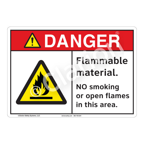 Danger Flammable Sign (F1153-)