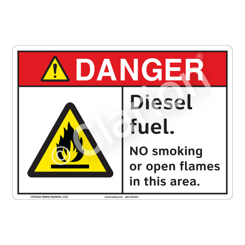 Danger Diesel Fuel Sign (F1156-)