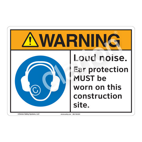 Warning Loud Noise Sign (F1200-)
