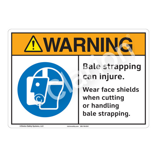 Warning Bale Strapping Sign (F1204-)