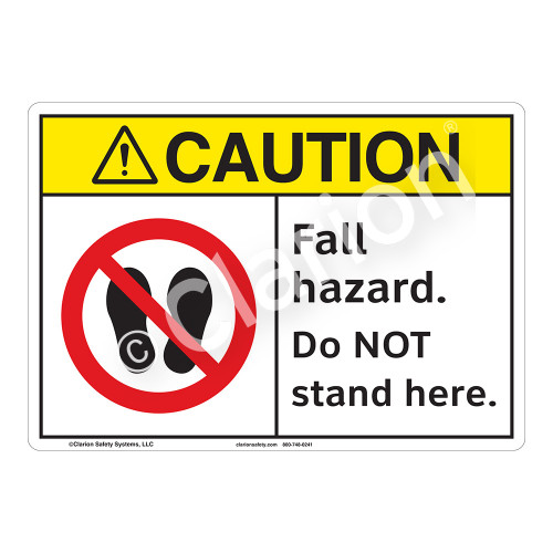 Caution Fall Hazard Sign (F1220-)