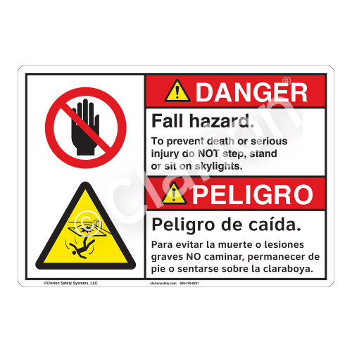 Danger/Fall Hazard Sign (F1231-)