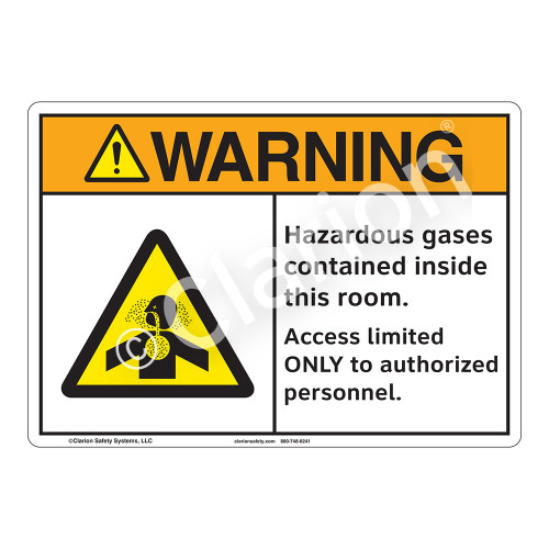 Warning/Hazardous Gases Sign (F1244-) Warning/Hazardous Gases Sign (F1244-)