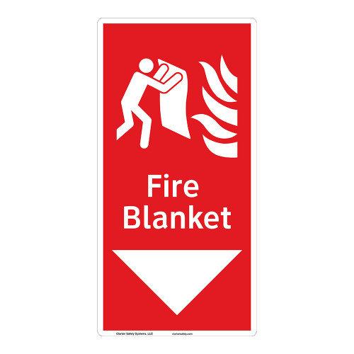 Fire Blanket (F1275P-) Sign