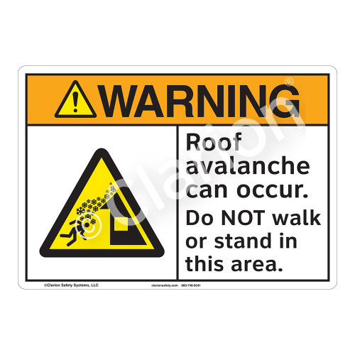 Warning/Roof Avalanche Sign (F1284-)