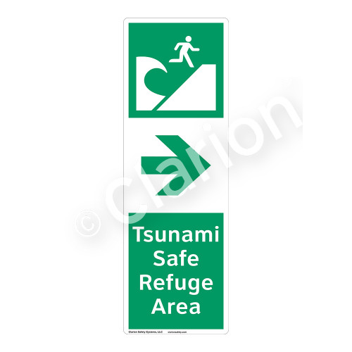Tsunami Safe Refuge Area Sign (F1295-)