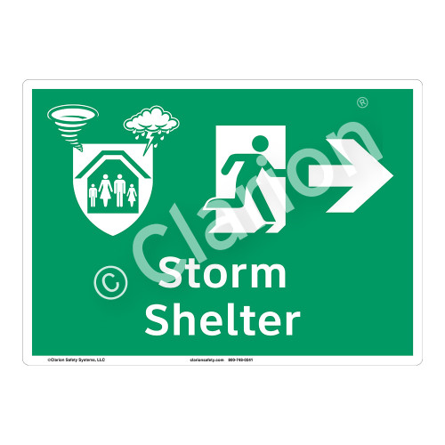 Storm Shelter Sign (F1300-) Storm Shelter Sign (F1300-)