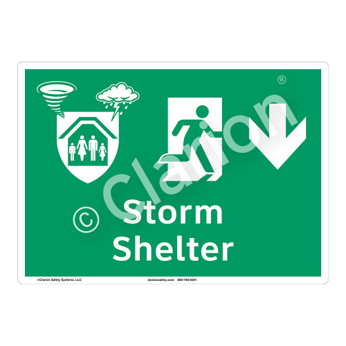 Storm Shelter (F1304-) Sign