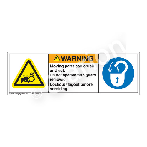 Warning/Moving Parts Label (H1012/6011-M4WH)