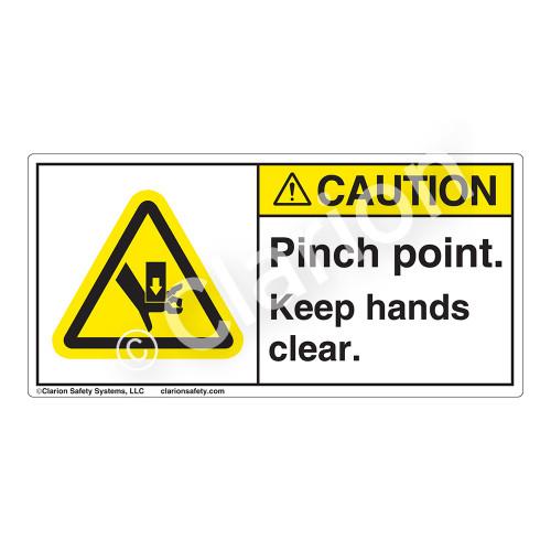 Caution/Pinch Point Label (H1017-HBCH)