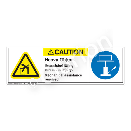 Caution/Heavy Object Label (H5101/6148-V17CH)
