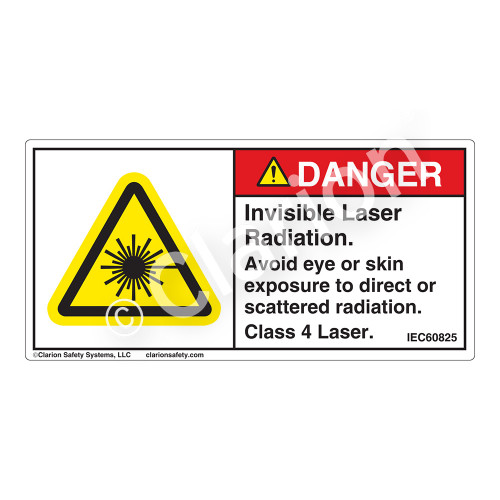 Danger/Invisible Laser Radiation Label (H6003-01DH)