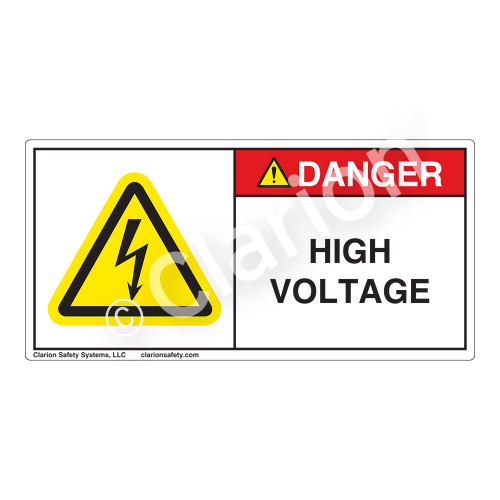 Danger/High Voltage Label (H6010-K0DH)