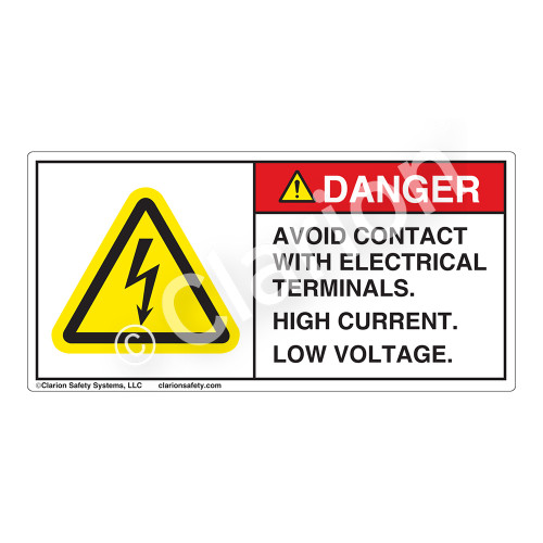 Danger/Avoid Contact Label (H6010-K58DH)