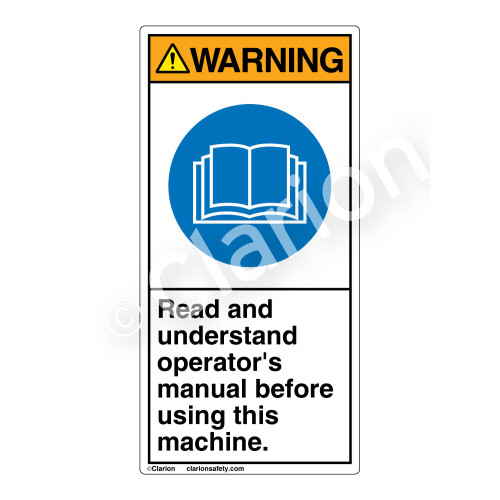 Warning/Read and Understand Label (H6017-DAWV)