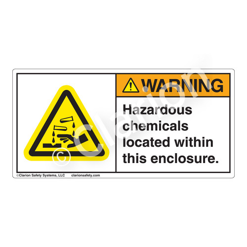 Warning/Hazardous Chemicals Label (H6023-E2WH)