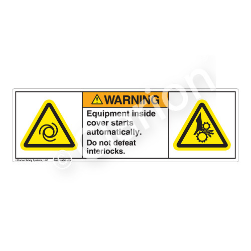 Warning/Equipment Inside Cover Label (H6045/1224-735WH)