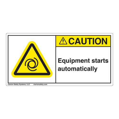 Caution/Equipment Starts Label (H6045-C47CH)