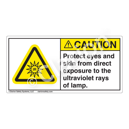 Caution/Protect Eyes and Skin Label (H6122-237CH)