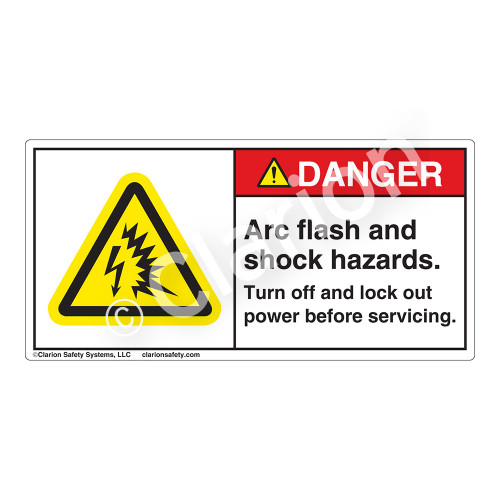Danger/Arc Flash And Shock Label (H6643-B06DH)