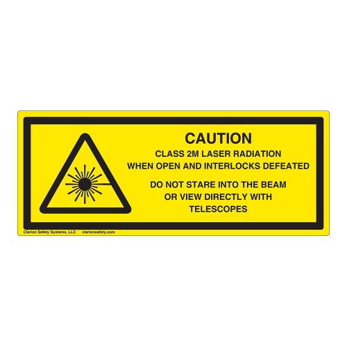 Caution/Class 2M Laser Label (IEC-6003-Y57-H)