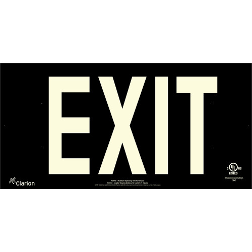 Series 400 UL 924 PVC Exit Sign - Black Background (UL451) Series 400 UL 924 PVC Exit Sign - Black Background (UL451)