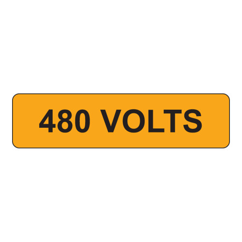 480 Volts Label (V480-)