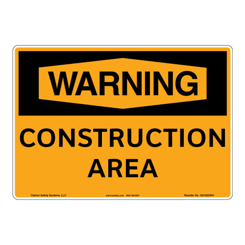 Warning/Construction Area Sign (OS1022WH-) Warning/Construction Area Sign (OS1022WH-)