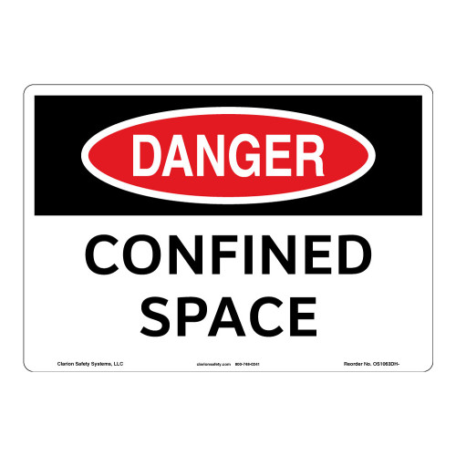 Danger/Confined Space Sign (OS1013DH-) Sign