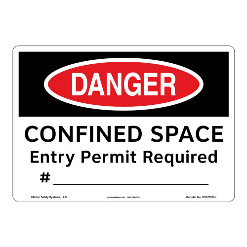 Danger/Confined Space Sign (OS1073DH-)