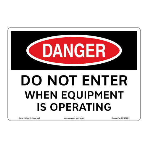 Danger/Do Not Enter Sign (OS1084DH-) Sign