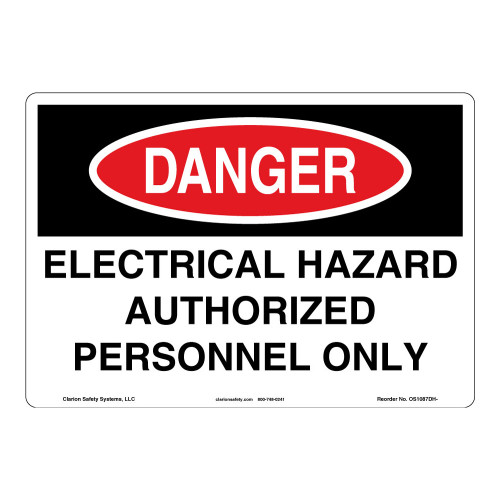 Danger/Electrical Hazard Sign (OS1087DH-)